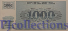 SLOVENIA 1000 TOLARJEV 1991 PICK 9a UNC RARE - Slovenië