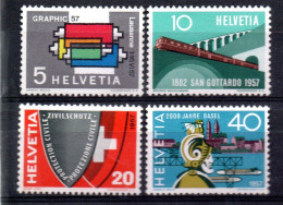 SUISSE / COMMEMORATIFS N° 586 à 589 NEUFS ** - Unused Stamps
