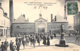 03-COMMENTRY- PLACE MARTENOT SORTIE DES OUVRIERS DE L'USINE - Commentry