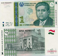 TAJIKISTAN        1 Somoni       P-14A       1999 (ca. 2010)       UNC - Tayikistán