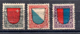 SUISSE / SERIE PROJUVENTE 1920 N° 176 à 178 - Gebraucht