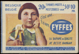 ** A23 (II) Heraldieke Leeuw, 10fr. Met Blauwe Rugband, Reclame Fyffes, Taxes Postales, Posttaksen, Maison De Blanc, Zm  - 1907-1941 Antichi [A]