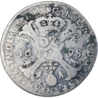 Monnaie, Pays-Bas Espagnols, Charles II, 4 Patards, 1698, Anvers, TB+, Billon - Países Bajos Españoles