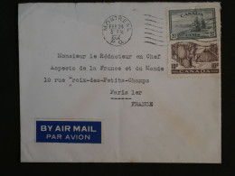 BT5 CANADA BELLE LETTRE 1951 PAR AVION MONTREAL  A PARIS FRANCE+ AFF. INTERESSANT++++ - Briefe U. Dokumente