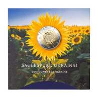 Latvia,Lettland Lettonia , SLAVA Ukraine 2 Euro Coin 2023 Year Sunflower - BU COINKART - Lettonia