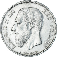 Monnaie, Belgique, Leopold II, 5 Francs, 5 Frank, 1870, TTB, Argent, KM:24 - 5 Frank