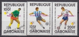 Gabon 1982 Yvert 504-06, Spain 82, FIFA World Cup - Polychrome - MNH - Gabon (1960-...)