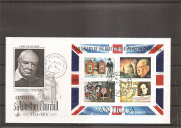 Churchill ( FDC De Antigua De 1974 à Voir) - Sir Winston Churchill