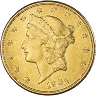 Monnaie, États-Unis, Double Eagle, $20, Double Eagle, 1904, Philadelphie, TTB+ - 20$ - Double Eagle - 1877-1901: Coronet Head