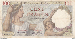 100 Francs  Sully 1939  Trous D'epingles  Petites Coupures  En Marge  Vente  En L'etat - 100 F 1939-1942 ''Sully''