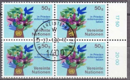 UNO Wien Vienna Vienne [1979] MiNr 0001 4er ( O/used ) - Used Stamps