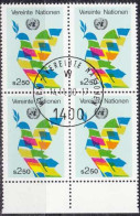 UNO Wien Vienna Vienne [1980] MiNr 0008 4er ( O/used ) - Oblitérés