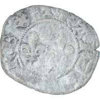 Monnaie, France, Charles VI, Denier Tournois, 1380-1422, 2nd Emission, TB - 1380-1422 Carlos VI El Bien Amado
