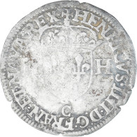 Monnaie, France, Henri IV, Douzain Aux Deux H, 1593, Saint Lô, TTB, Billon - 1589-1610 Henry IV The Great
