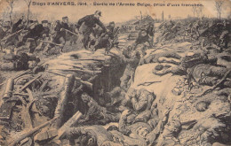 BELGIQUE - ANVERS - MILITARIA - 1914 - Sortie De L'Armée Belge Prise D'une Tranchée - Carte Postale Ancienne - Antwerpen