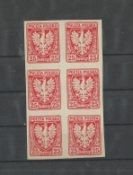 POLOGNE N°143 BLOC DE 6 ND NEUF  SUPERBE. - Unused Stamps