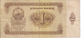 BILLETE DE MONGOLIA DE 1 TORPOR DEL AÑO 1983 (BANKNOTE) - Mongolie