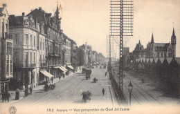 BELGIQUE - ANVERS - Vue Perspective Du Quai Jordaens - Carte Postale Ancienne - Antwerpen