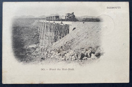 Cotes Des SOMALIS Carte Postale De DJIBOUTI N°23 0.05c Sur 75c Oblitéré Dateur Bleu De DJIBOUTI TTB - Storia Postale