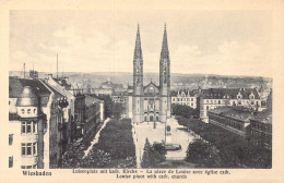 ALLEMAGNE - Wiesbaden - Luisenplatz Mit Kath Kirche - Carte Postale Ancienne - Wiesbaden