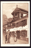 1918 Gasthof Zum Löwen, Gelaufene AK: Gruss Aus Weiningen. Künstler: Hintermeister - Laufen-Uhwiesen 