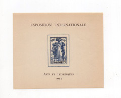 !!! DAHOMEY : BLOC FEUILLET N° 1 EXPOSITION INTERNATIONALE - ARTS & TECHNIQUES 1937 NEUF ** - Neufs