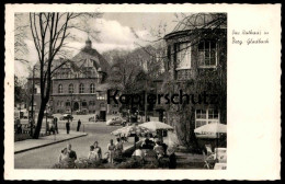 ÄLTERE POSTKARTE BERGISCH GLADBACH RATHAUS CAFÉ KNEIPE SONNENSCHIRME 1954 Ansichtskarte AK Cpa Postcard - Bergisch Gladbach