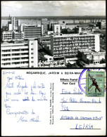 1966 REAL PHOTO POSTCARD PREDIOS LUSITANIA E MENDES LOURENÇO MARQUES MOÇAMBIQUE AFRICA AFRIQUE CARTE POSTALE STAMPED - Mozambique