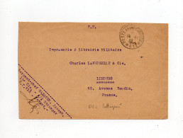 !!! LETTRE EN FRANCHISE DE 1933 POUR LIMOGES CACHET POSTE AUX ARMEES 612 (LATTAQUIE) - Lettres & Documents