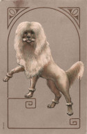 ANIMAUX - Chien Qui Prend La Pose - Cp En Relief - Style Art Nouveau - Carte Postale Ancienne - Hunde