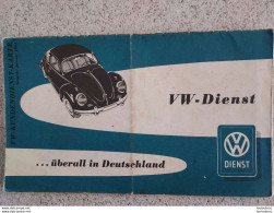 RARE CARTE ROUTIERE ALLEMAGNE  VW-DIENST VOLKSWAGEN 1961 FORMAT 51 X 77 CM Ref1 - Roadmaps