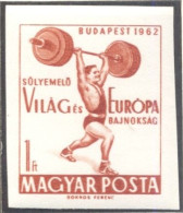 HUNGARY - EUROPA CUP  WEIGHT LIFTING  IMPERF.  - **MNH - 1962 - Halterofilia