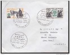 Maroc FDC Enveloppe Premier Jour Oblitérée - 1960 - Maroc (1956-...)