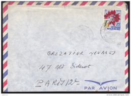 République Malgache - N°337 Oblitéré 1961 Sur Enveloppe - Madagascar (1960-...)