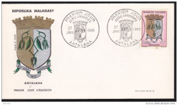 Madagascar - Michel N° 510 Oblitéré 27/01/1965 - FDC - Premier Jour - Antalaha - Madagascar (1960-...)