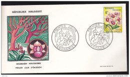 Madagascar - Michel N° 504 Oblitéré 04/10/1963 - FDC - Premier Jour - Orchidées - Madagascar (1960-...)