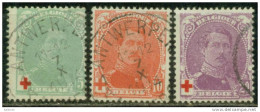 Belgique N° 129 à 131 Oblitérés - Cote 20 Euros - Prix De Départ 6,5 Euros - 1914-1915 Croix-Rouge