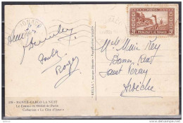 Monaco Carte Postale Yvert N° 120 Oblitéré - 13/08/1935 - Marcophilie