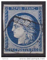 France N° 4 Oblitéré - Cote 45 Euros - Prix De Départ 10 Euros - 1849-1850 Ceres