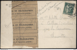 France - Carte Postale Gavarnie Accidentée - Mention Manuscrite "déchirée Sous Le Service - Le Receveur" - Lettres Accidentées