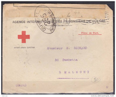 France - Enveloppe - Censure - Ouvert Par L'autorité Militaire - Agence Internationale Des Prisonniers De Guerre 1916 - Red Cross