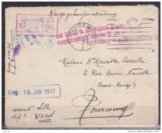 France - Enveloppe - Nombreux Cachets - Munster 1917 - Pays Occupé - A étudier - Red Cross