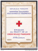 France - Carnet Croix Rouge 1954 Yvert N° 2003 Xx - Cote 180 Euros - Prix De Départ 55 Euros - Ongebruikt