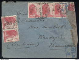 LsC Censura Correo Aereo Madrid Pour La France 1938 - Nationalists Censor Marks