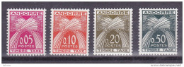 Andorre N° 42 à 45 Xx - Cote 70 Euros - Prix De Départ 20 Euros - Unused Stamps