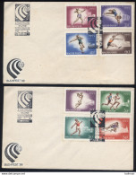 Hongrie - Série Jeux Olympiques 1966 Sur 2 LsC Obl. 2 Fedettpalyas Atlétikai Vilacrajnoksag 1989 - Storia Postale