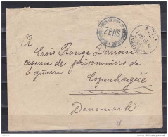 Hongrie/serbie Enveloppe Censurée A Définir Pour Le Danemark - Postmark Collection