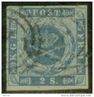 Danemark N° 3 Oblitéré - Très Très Beau - Cote 75 Euros - Prix De Départ 22 Euros - Used Stamps