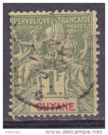 Guyane - Yvert N° 42 Oblitéré - Cote 20 Euros - Prix De Départ 7 Euros - Oblitérés