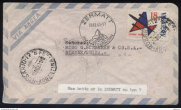 Argentine - LsC Rosario Pour Suisse Zermatt - 12/12/1963 - Lettres & Documents